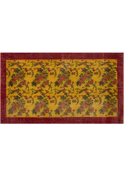 Eskitme Vintage %100 El Dokuma Halı 116x201 Cm 9818 modelleri