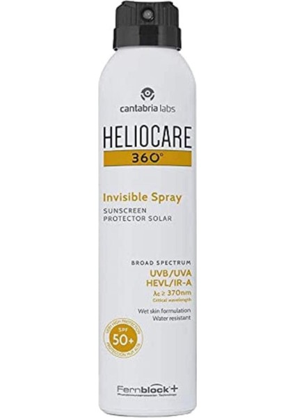 360 Invisible Sprey 200 ml Spf 50