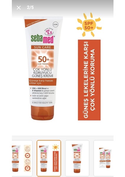 Sun Care +50 Güneş Kremi 75ML