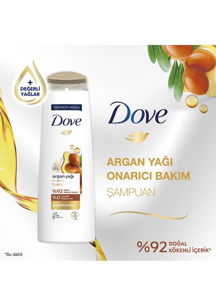 Saç Bakım Şampuanı Argan Yağı Onarıcı Bakım 400 Ml X3 Adet