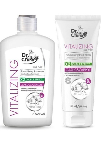 Dr. C. Tuna Sarımsaklı Vitalizing Şampuan 500 Ml Ve Bakım Kremi 200 Ml Şule Şampuan Ve Saç