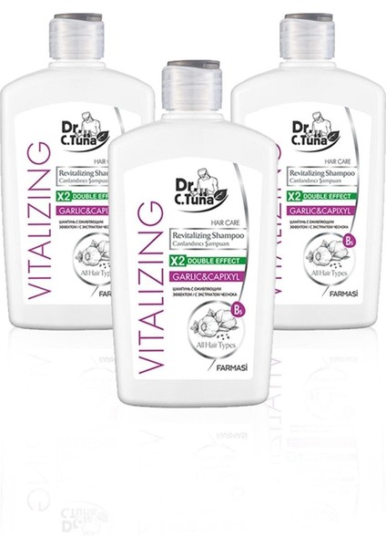 Dr. C. Tuna Vitalizing Sarımsaklı Şampuan 500 Ml 3'Lü Set