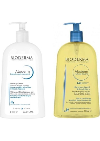 Atoderm Intensive Foaming Gel 1000 Ml+ Atoderm Huile De Douche Shower Oil 1000 ml