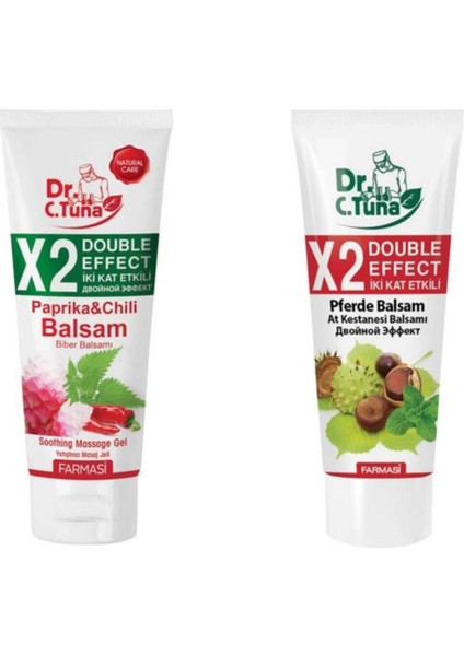 Dr.c.tuna Biberli Masaj Jeli 250ML + At Kestaneli Masaj Jeli 250ML