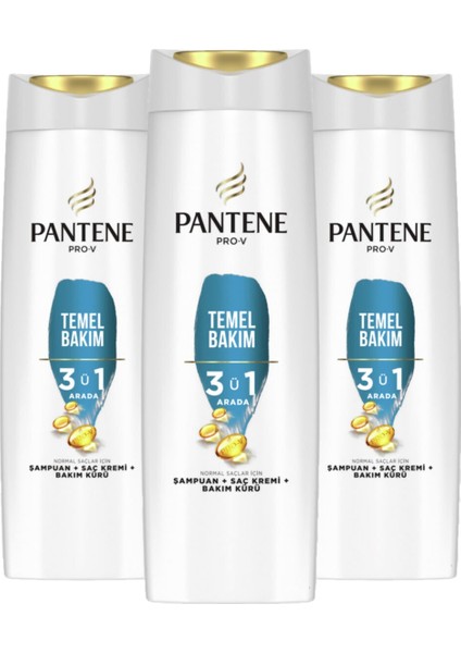 3'Ü 1 Arada Temel Bakım Şampuan 400 Ml 3 Adet