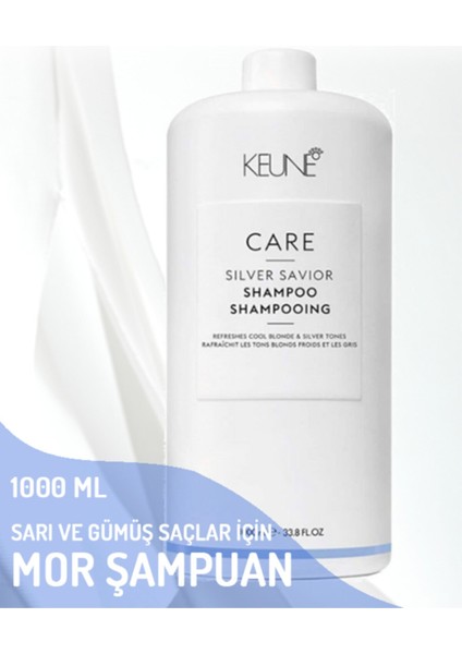 Silver Savior Gri, Beyaz, Platin Saçlar Için Mor Şampuan 1000 Ml