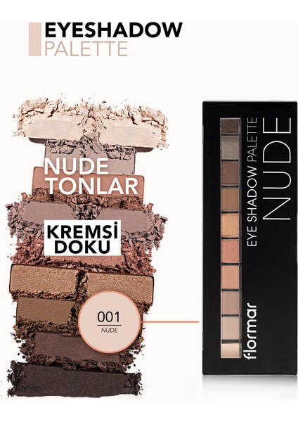 10'lu Far Paleti (Açık Nude ve Toprak Tonları) - Eyeshadow Palette - 001 - 8690604479511 indirimleri
