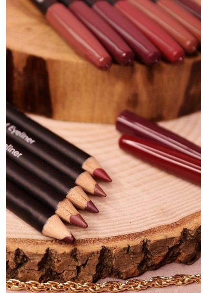 Eyeliner Ultra Black 12 Renkli Neon Yağlı Göz Kalemi + Waterproof 12'li Dudak Kalemi Serisi indirimleri
