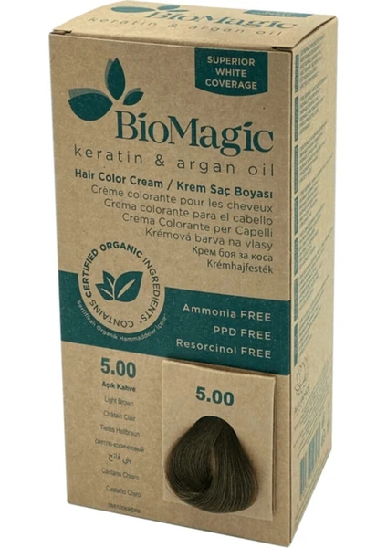 Biomagic Saç Boyası Açık Kahve No: 5.00