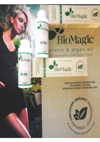 Organik Amonyaksız Saç Boyası 9.00 Sarı 2 Adet Boya 2 Adet 30 Volüm Oksidan fiyatları