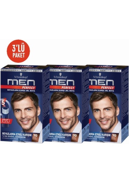 Men Perfect K.Kahve 3lü Erkek Saç Boyası 70 Schwarzkopf