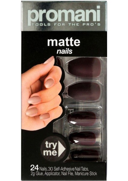 Matte Takma Tırnak Kiti Koyu Bordo PR-5018