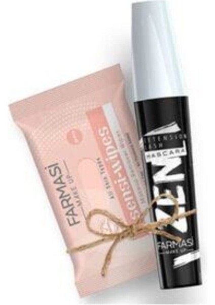 Zen Maskara 8 ml ve Sensi Wipes Makyaj Temizleme Mendili