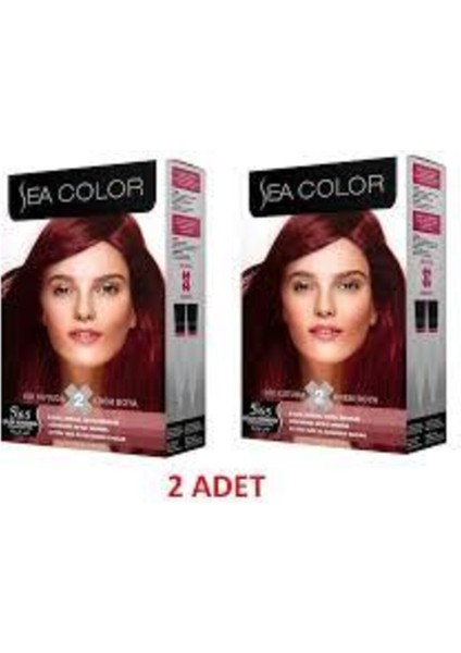 5.65 Çilek Kırmızısı Set Boya 2 Kutu Tüp Boyası 2x50 Ml + Oksidasyon 75ml