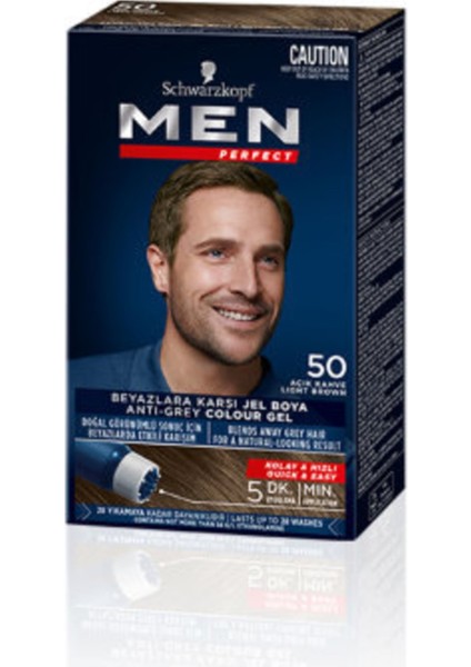 Men Perfect Schwarzkopf Saç Boyası 50 - Açık Kahve X 2 Adet