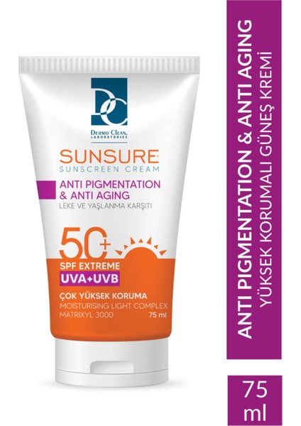 Sunsure Lekeli Cilt Güneş Kremi Serisi 75 ml