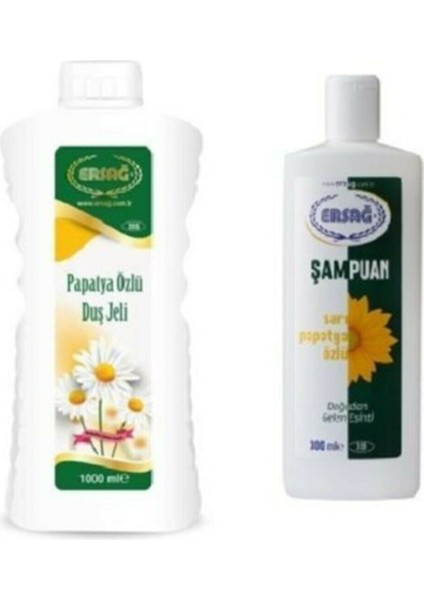 Papatya Özlü Duş Jeli 1000 ml + Sarı Papatya Özlü Şampuan 300 ml