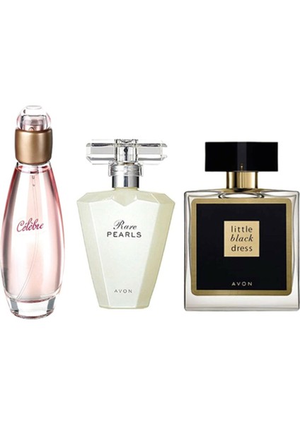 Celebre Edt 50 ml Kadın + Rare Pearls Edp 50 ml Kadın + Little Black Dress Edp 50 ml Kadın