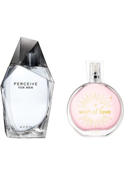 Perceive Edt 100 ml Erkek + Wish Of Love Edt 50 ml Kadın 2li Set