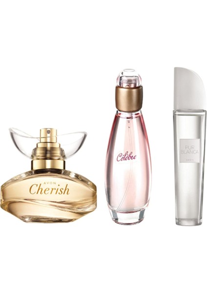 Cherish Edp 50 ml + Celebre Edt 50 ml + Pur Blanca Edt 50 ml Kadın 3lü Set