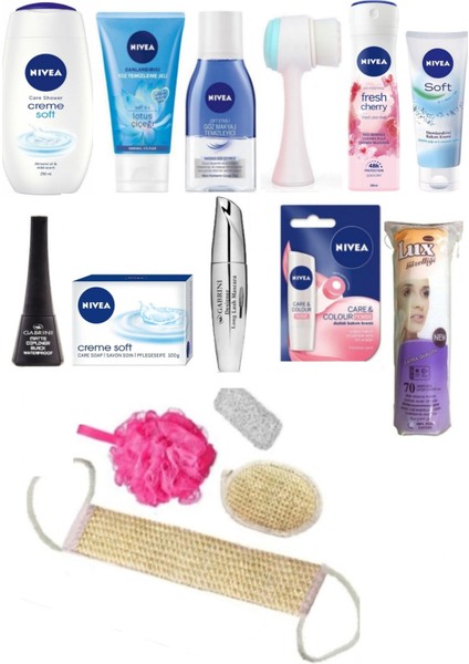 Gelin Söz Nişan Çeyiz Bohça Seti - Gelin Sandıksız Makyaj Seti 15 Parça