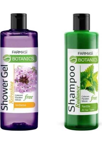 Botanıcs Isırgan Özlü Şampuan + Botanıcs Mine Çiçeği Özlü Tazeleyici Duş Jeli 500 ml 2 Adet
