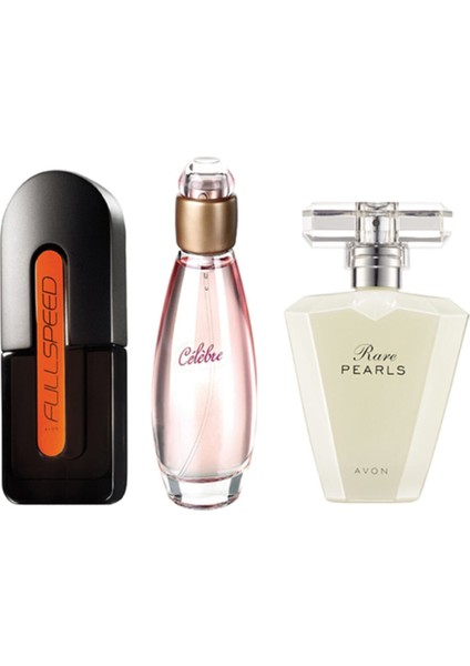 Fullspeed Edt 75 ml + Celebre Edt 50 ml + Rare Pearls Edp 50 ml 3 Lü Set