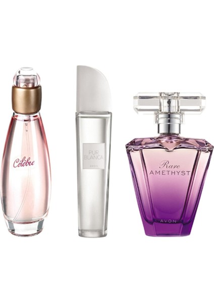 Celebre Edt 50 ml + Pur Blanca Edt 50 ml + Rare Amethyst Edp 50 ml 3lü Set