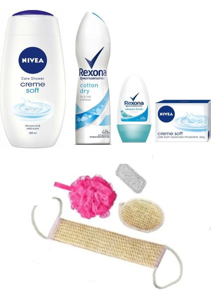 Kadın Kişisel Bakım Seti - Banyo Lif Seti+Sandıksız Gelin Çeyiz Seti