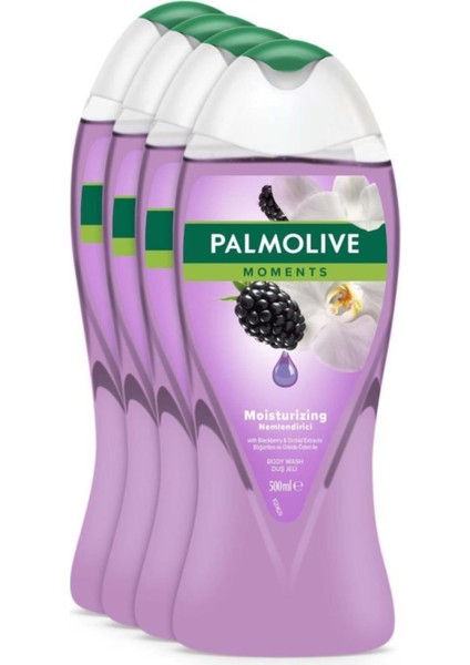 Moments Böğürtlen ve Orkide Özleri ile Nemlendirici Banyo ve Duş Jeli 500 ml x 4 Adet fiyatları