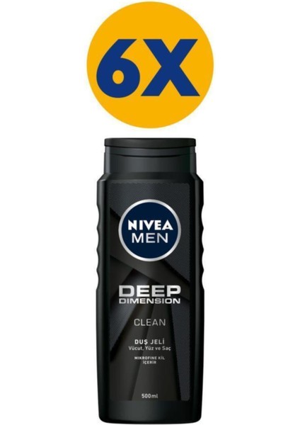 Men Deep Dimension Duş Jeli 500 ml X6