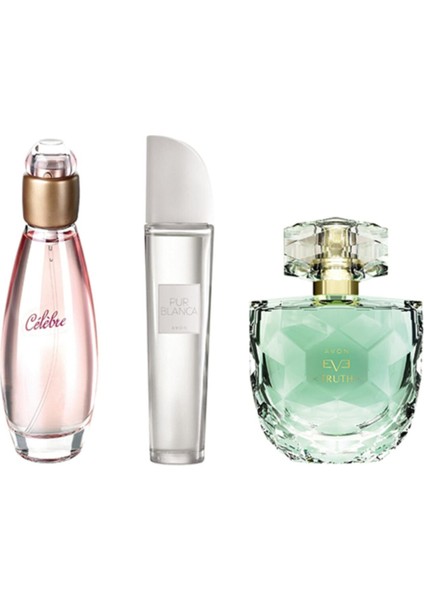 Celebre Edt 50 ml + Pur Blanca Edt 50 ml + Eve Truth Edp 50 ml Kadın 3lü Set