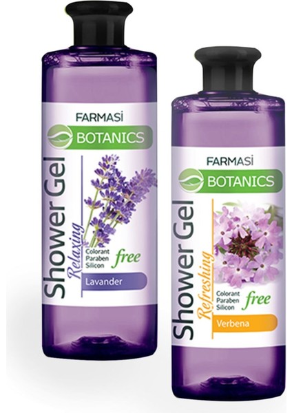 Botanics Lavanta+Mine Çiçeği 2'li Duş Jeli Set