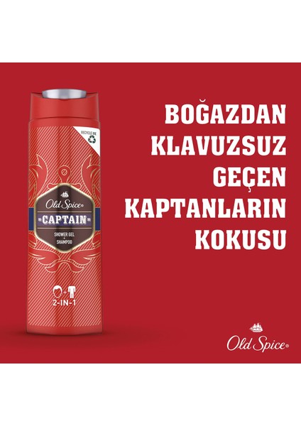 Duş Jeli & Şampuan Captain 400 ml
