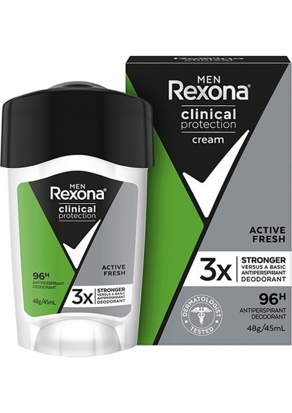 Men Clinical Protection Stick Deodorant Active Fresh 45 ml fırsatları