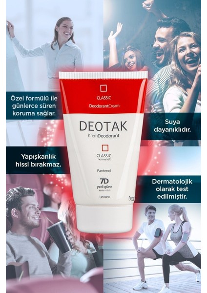 Normal Ciltlere Özel Klasik Krem Deodorant 35ML Deotak Balim