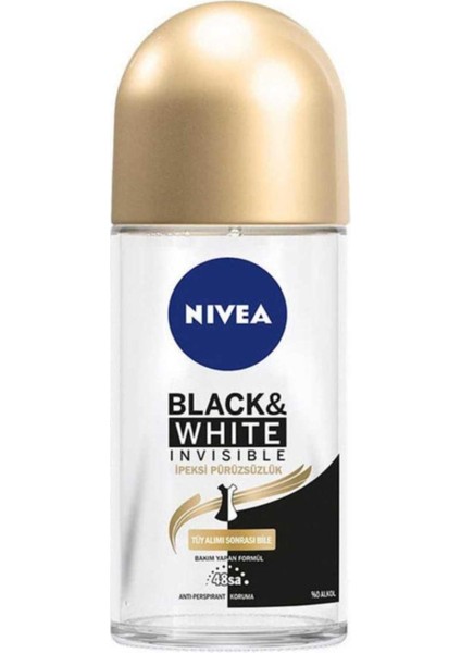 Black & White Invisible - Ipeksi Pürüzsüzlük Roll On Deodorant 50 ml