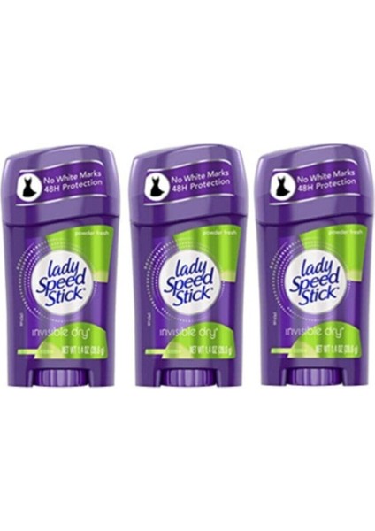 Lady Speed Invisible Dry Powder Fresh 40 gr x 3 Adet