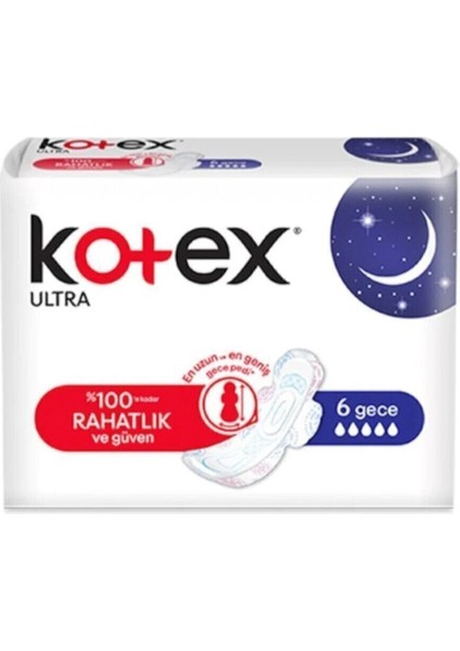 Tekli Gece Hijyenik Ped 24*6=144 Adet (1 Koli)
