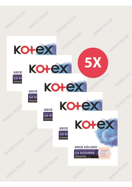 Regl Gece Külodu 2'Li 5 Paket Kotex Regl Gece