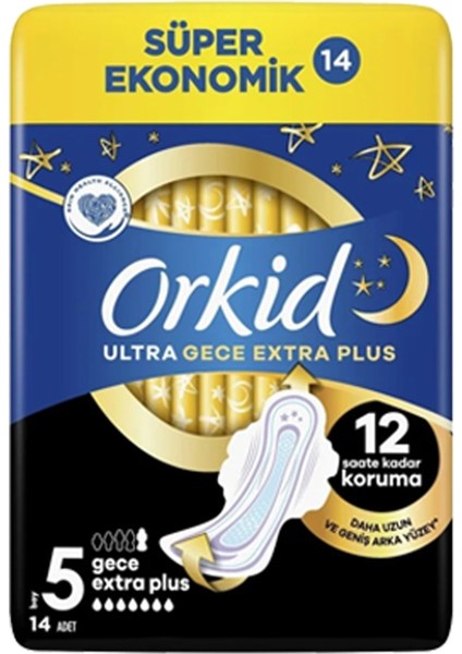 Süper Ekonomik Ultra Gece Extra Plus 14 Ad. 5 Boy X 6 Paket