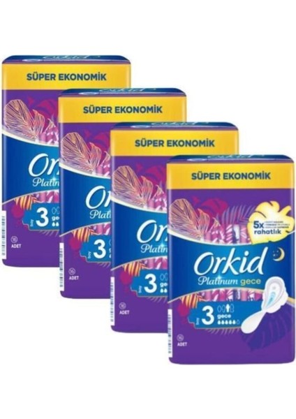 Platinum Gece 16'Lı Hijyenik Ped X4 Adet