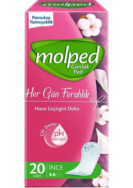 Günlük Ped Her Gün Ferahlık 20'Lıx12 Adet Molped