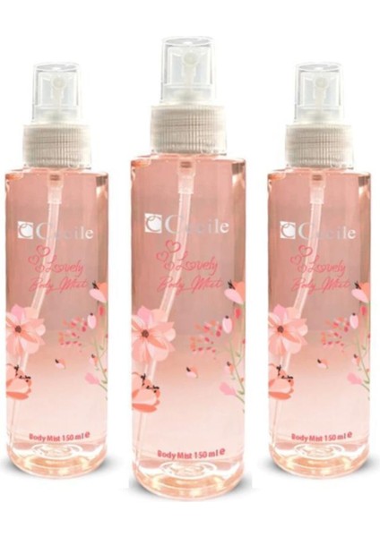 Body Mist Lovely 150 ml X3