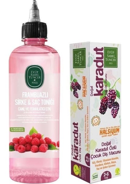 Frambuazlı Sirke & Saç Toniği 500 Ml Ve Karadut Özlü Diş Macunu