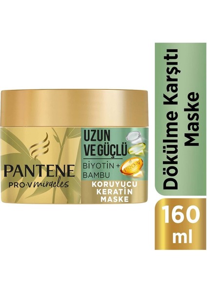 - Uzun Ve Güçlü Keratin Koruyucu Karşıtı Maske, Bambu Ve Biyotinli, 160ml