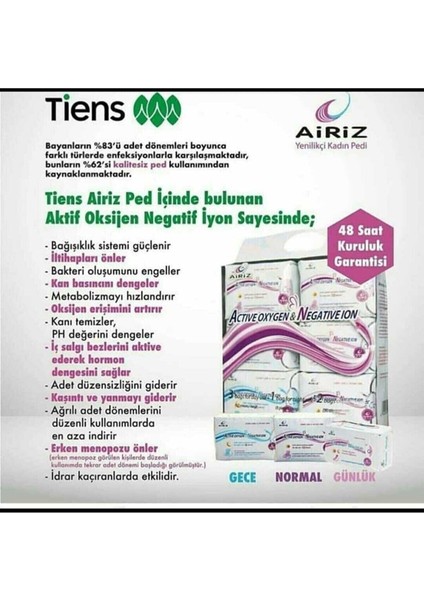 Airiz Hijyenik Kadın Pedi 10'Lu Gündüz Ped modelleri