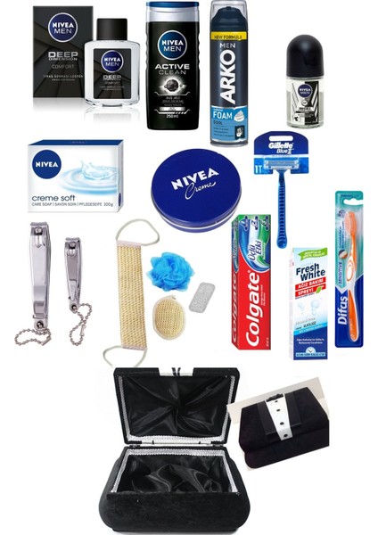 Damat Çeyiz Seti 17 Parça Kaliteli Ürünler ile Hazırlanmış Şık Sandıklı Set