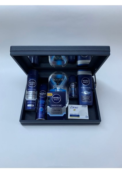 Damat Traş Seti, Sandıklı Damat Çeyiz Seti (Lacivert) modelleri