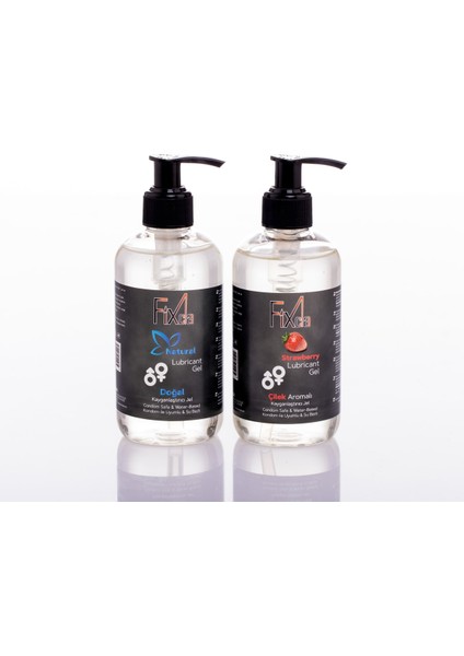 Jel Natural & Strawberry 250 Ml 2'Li Set